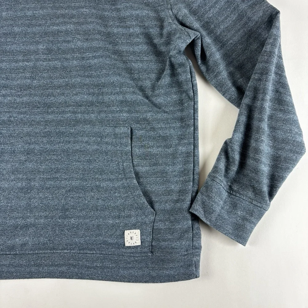 Linksoul Striped Hoodie Pullover Men‎ Small Blue White Cotton Blend Golf